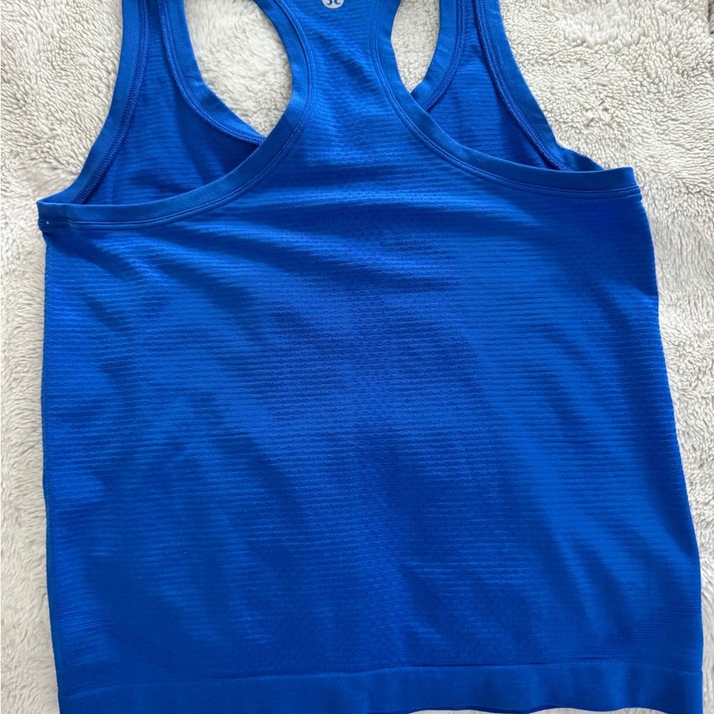 Lululemon Swiftly Tech Blue Ribbed Sleeveless Racerback Tank Top